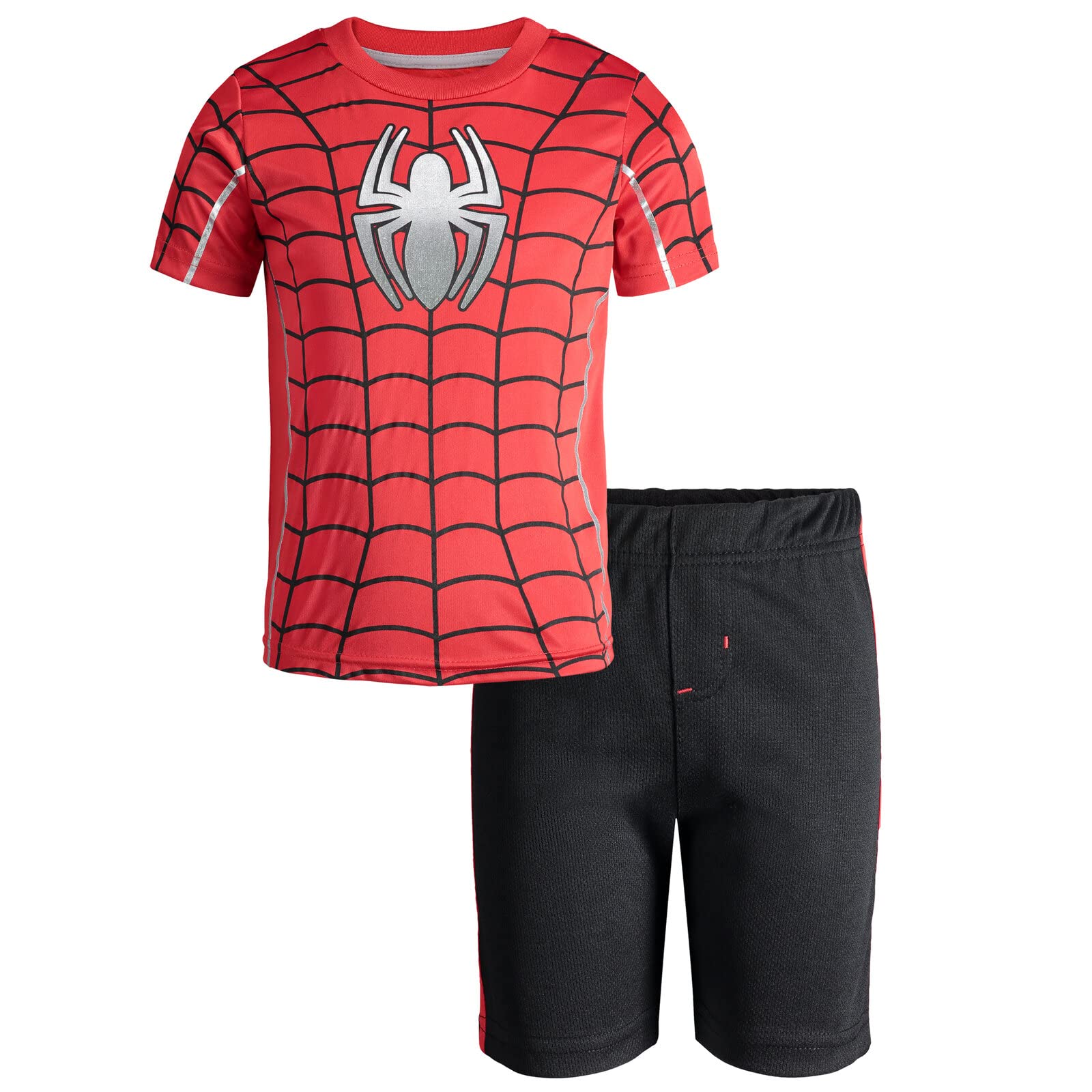 Marvel Avengers Captain America Iron Man Venom Hulk Cosplay Athletic T-Shirt and Shorts Outfit Set Toddler to Little Kid